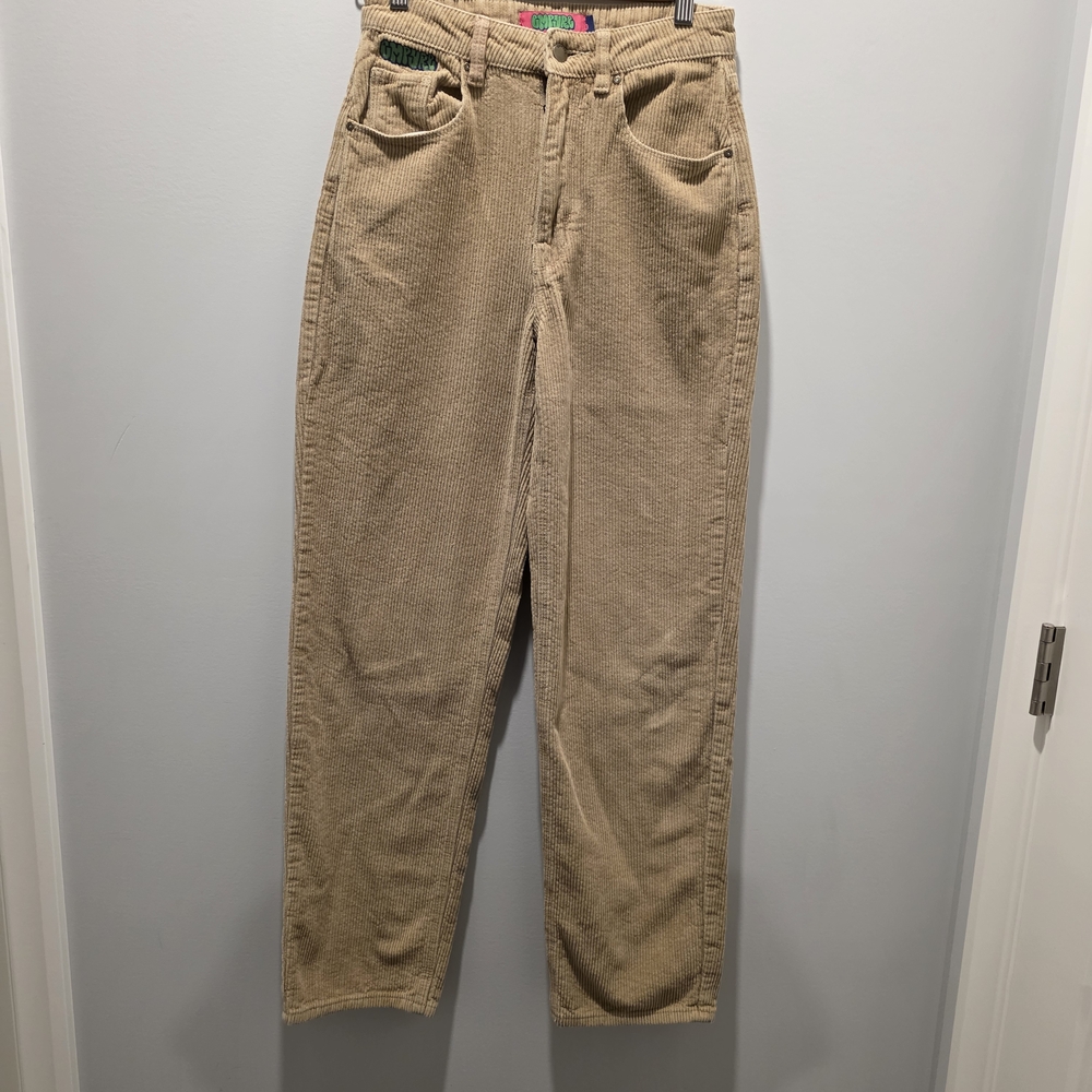 Empyre Y2K Beige Corduroy High Rise Jeans Skate Pants Size 0 - Picture 2 of 9